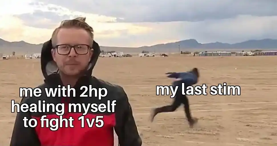 Area 51 naruto run meme rushing for last stim