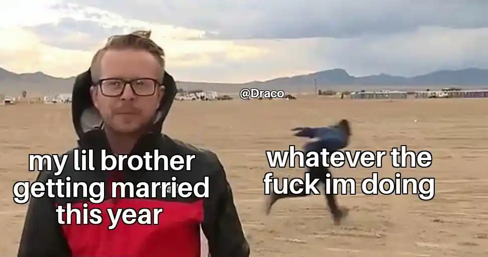 Area 51 naruto run meme fleeing wedding