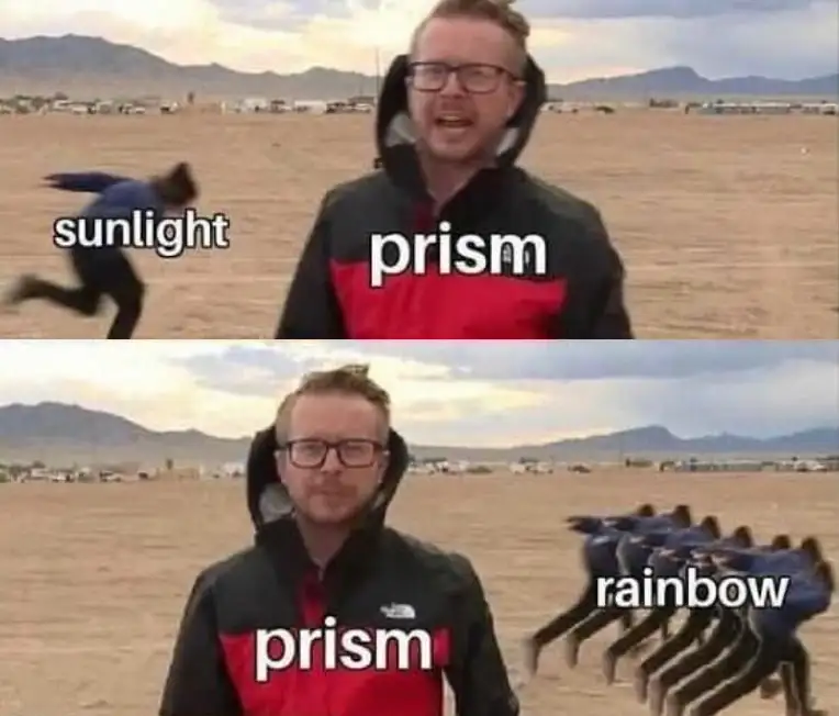 Area 51 naruto run meme forms rainbow
