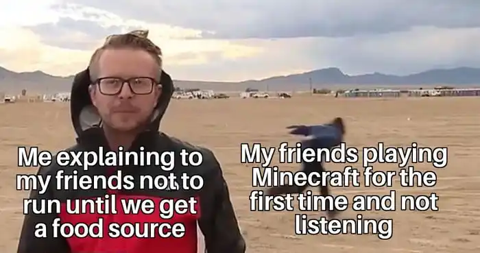 Area 51 naruto run meme ignoring MC tips