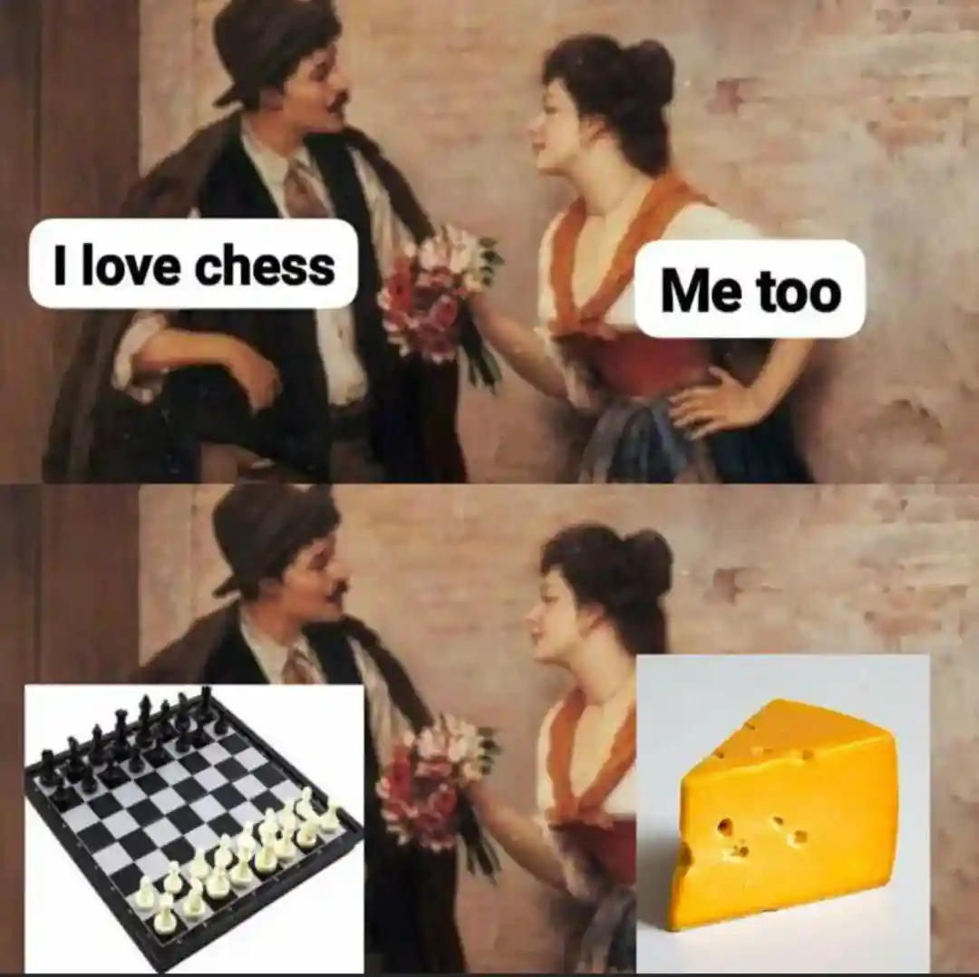 Couple mishears chess as cheese meme