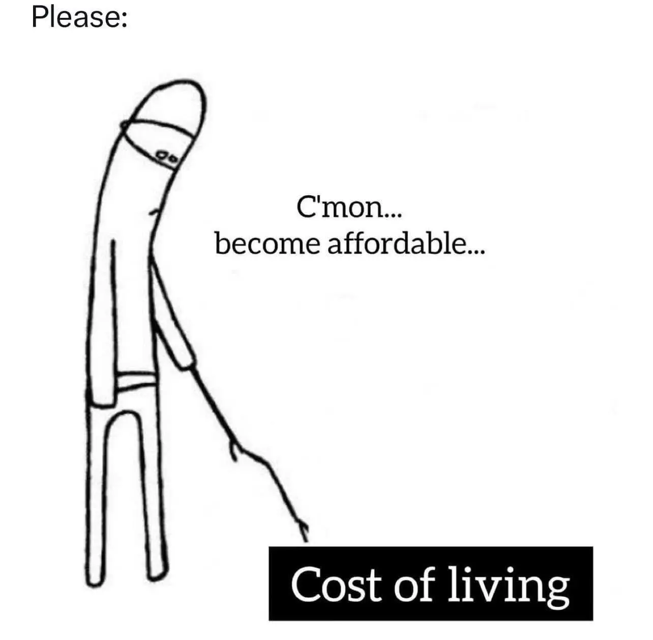 Cost of living meme begging to be affordable