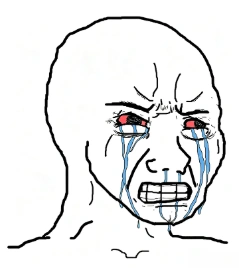 Cry wojak meme template