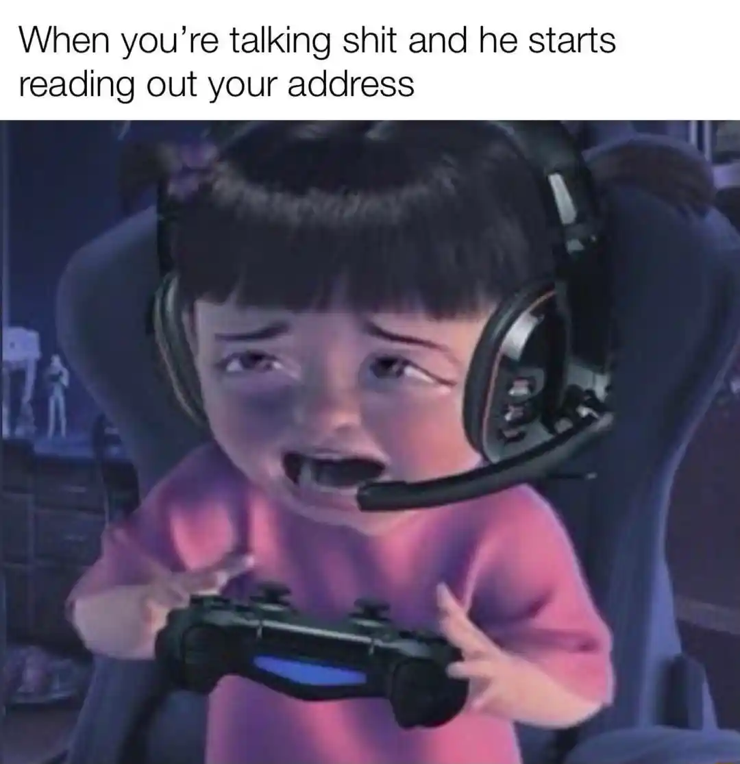 Crying boo meme panics as he reads address