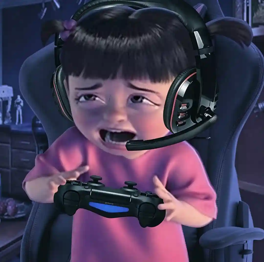 Crying boo gamer meme template
