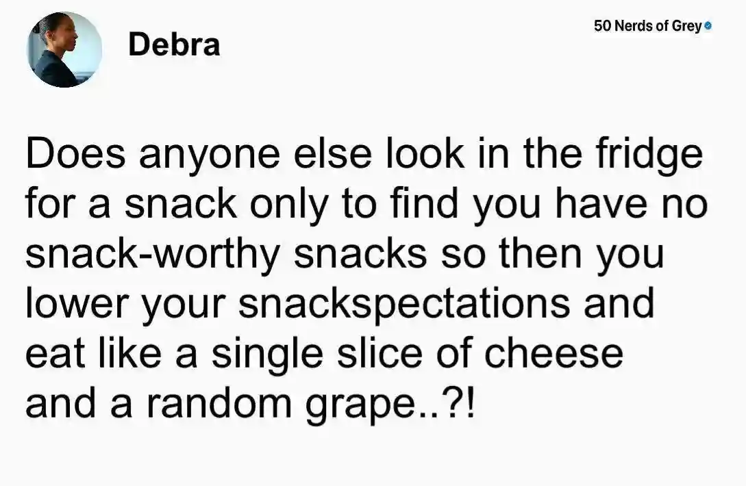 Fridge snack meme lowering snackspectations