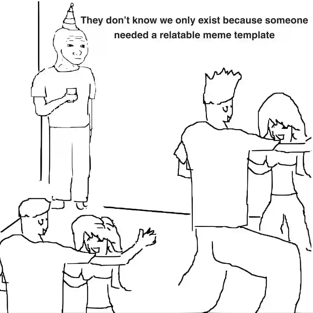 Party wojak meme know they exist as templates