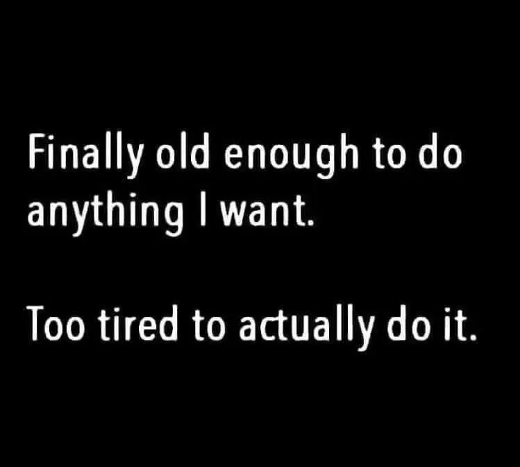 Adulting meme too tired to do as I want