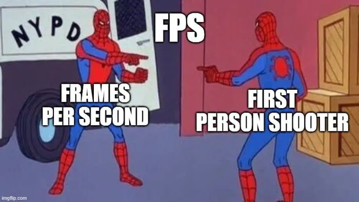 Spiderman fps meme two spidermen point at each other