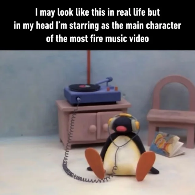 Pingu music meme daydreaming as MV lead