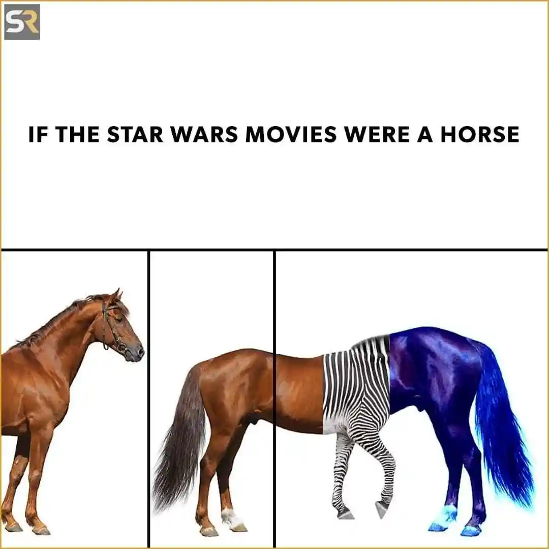 Star wars horse meme with mixed body parts