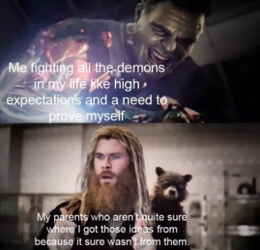Impressed Thor meme parents confused by your life struggle