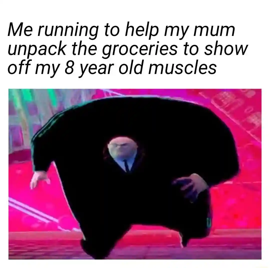 Running kingpin meme run to unpack groceries