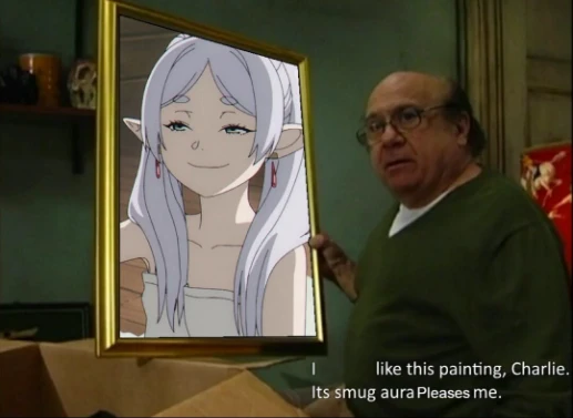 Frieren smug art meme danny likes its aura