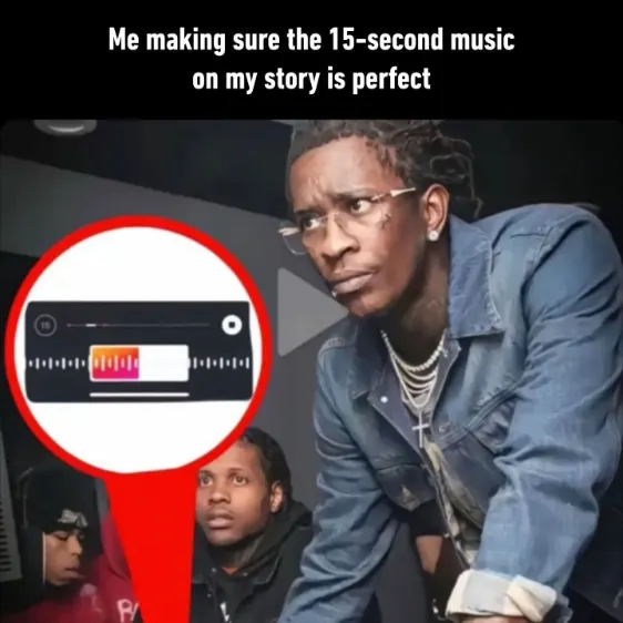 IG story 15s music meme perfecting audio pick