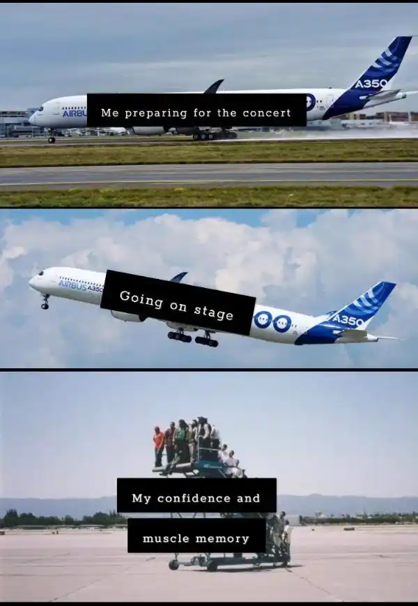 Concert meme lost confidence on stage