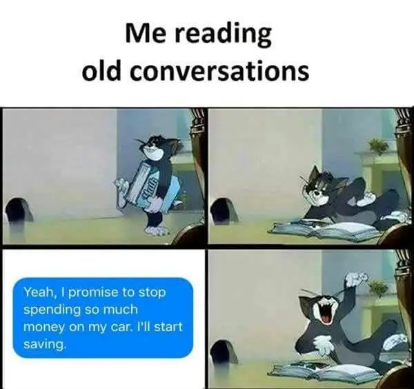 Reading old conversations meme laughing hard
