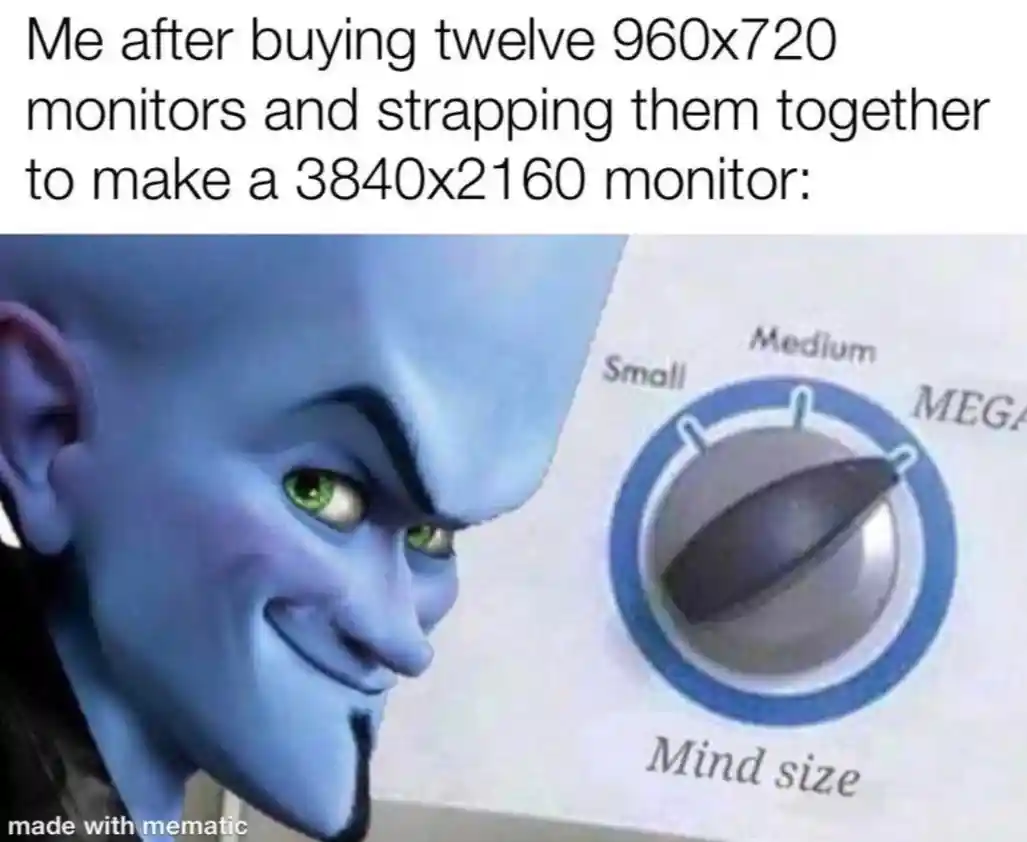 Megamind mind size meme 4k monitor hack