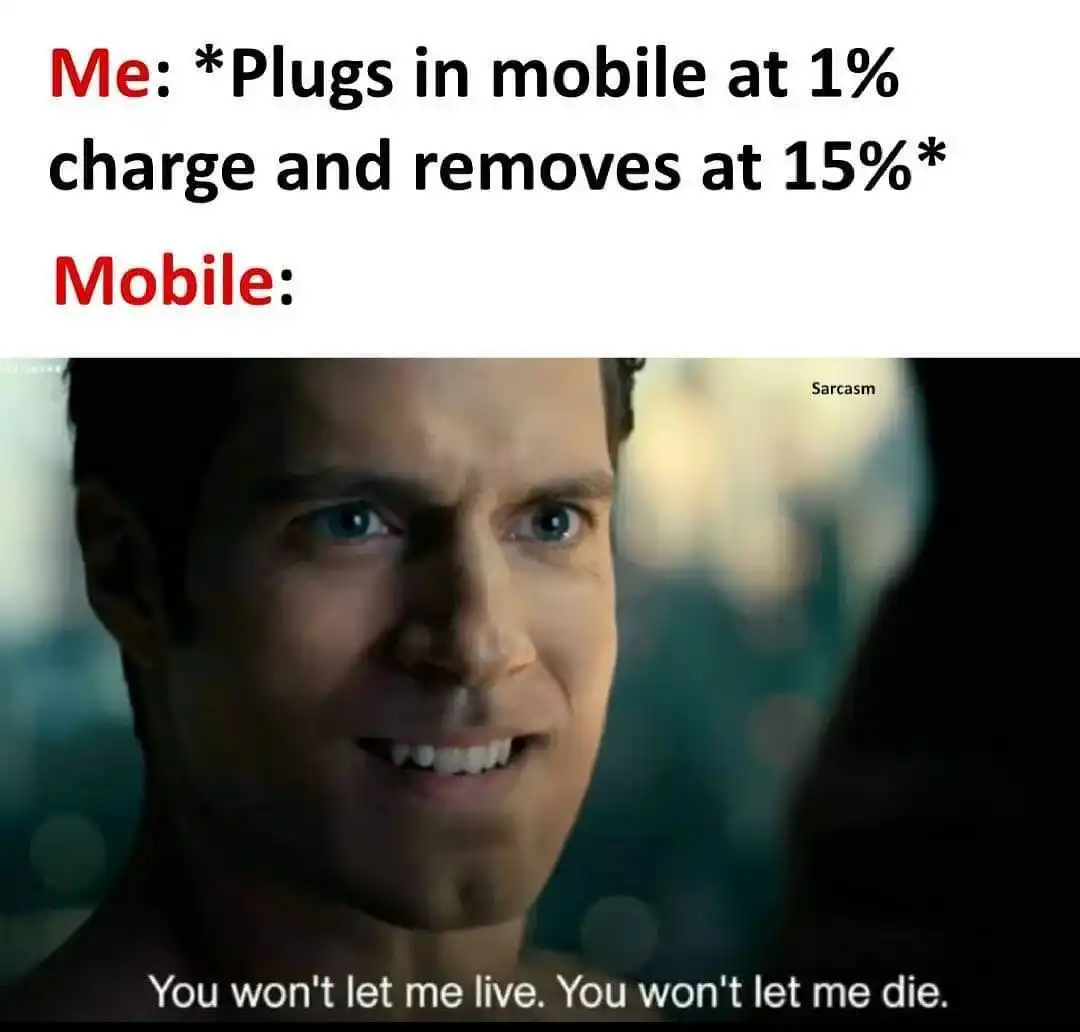 Phone 1% to 15% charging meme you wont let me live die