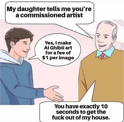  AI Ghibli artist meme kicked out of house