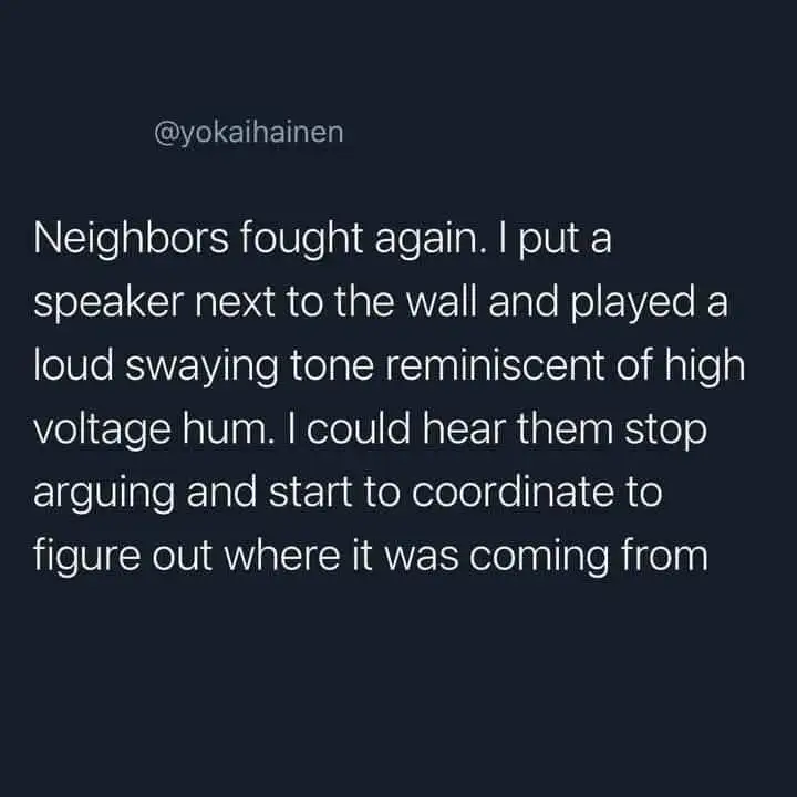 Neighbors fight meme tricked by fake hum