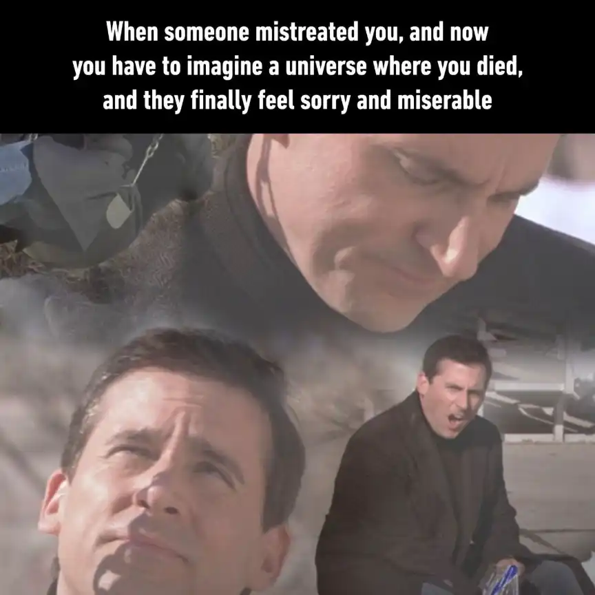 Michael Scott meme petty revenge sad