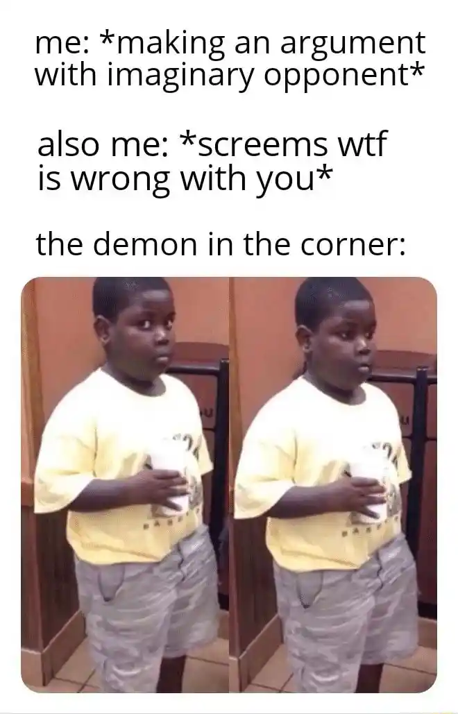 Popeyes kid meme side-eyes your fake argument