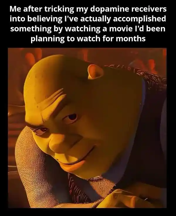 Shrek rizz meme tricking brain smug post movie