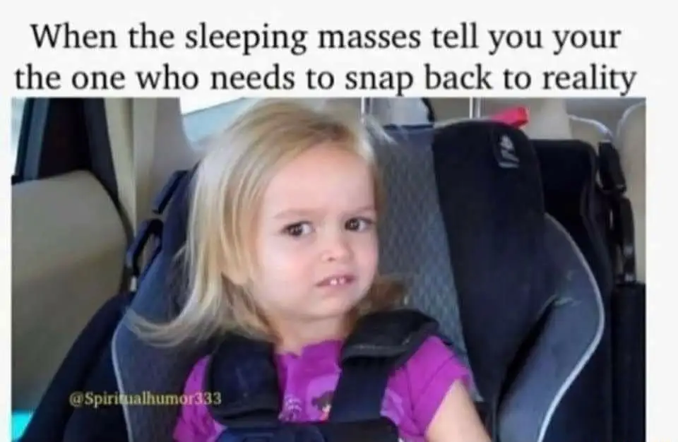 Side eyeing chloe meme told to snap back to reality