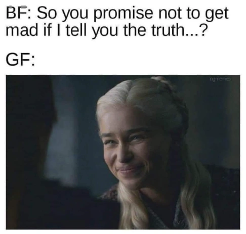 Smiling daenerys meme fake smile wait for truth