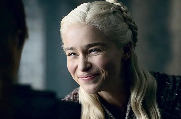 Smiling daenerys meme template