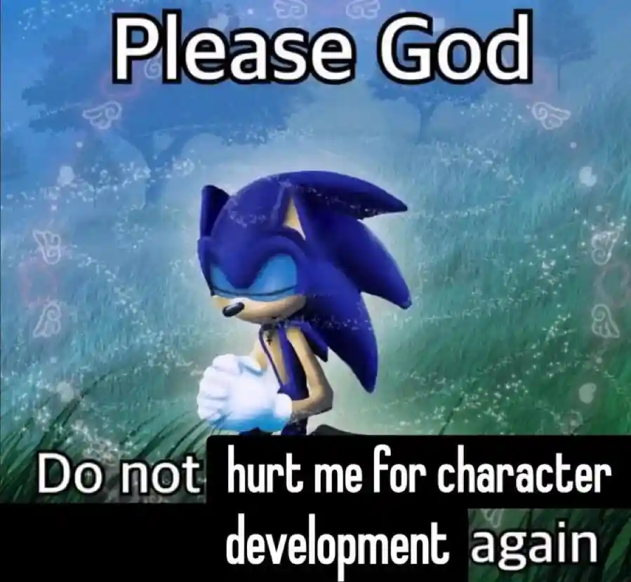 Sonic praying meme beg no hurt for char dev