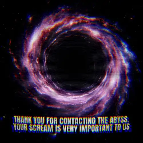 Abyss contact meme glitch black hole message