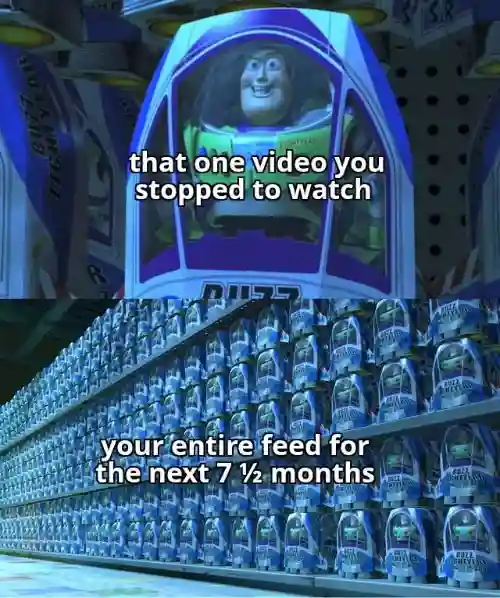 Buzz lightyear feed meme spams your entire feed