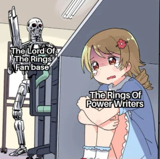 LOTR fanbase meme scaring RoP writers