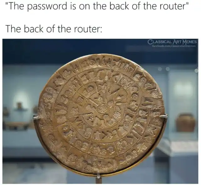 Weird Router Password meme hard to read