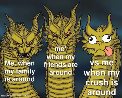 Three-headed dragon meme different faces