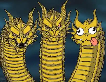 Three-headed dragon meme template