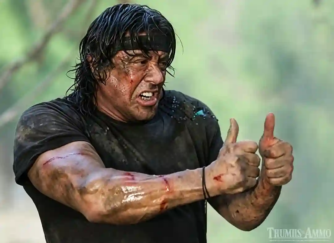 Thumbs up rambo meme template