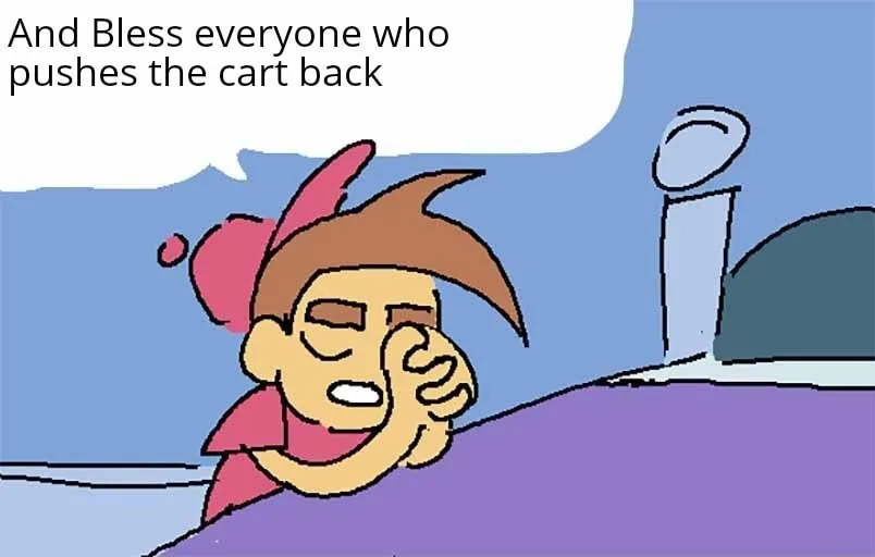 Timmy turner praying meme bless cart pushers