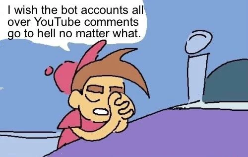 Timmy turner praying meme hating YouTube bots