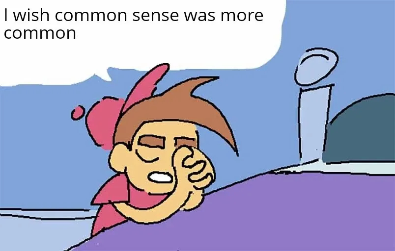 Timmy turner praying meme for common sense
