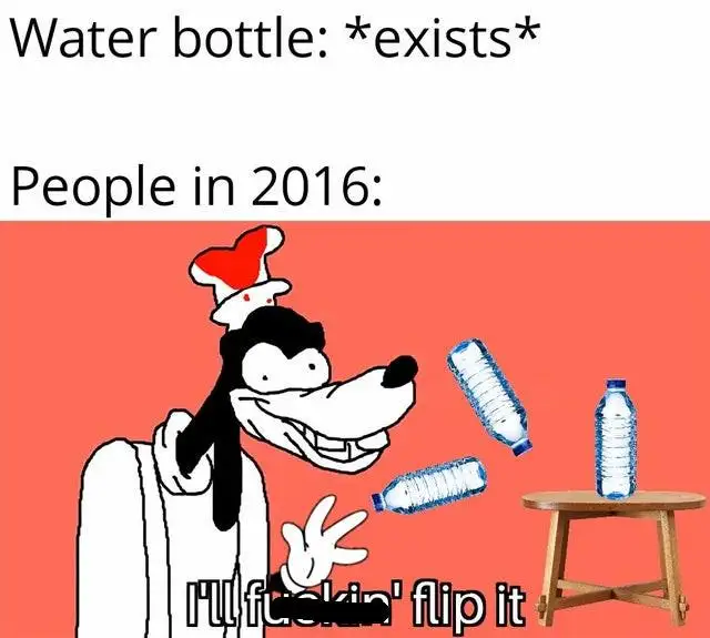 2016 water bottle flip meme flip bottles