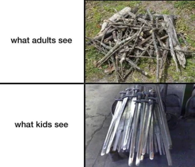 Twigs Swords meme kids see swords in sticks