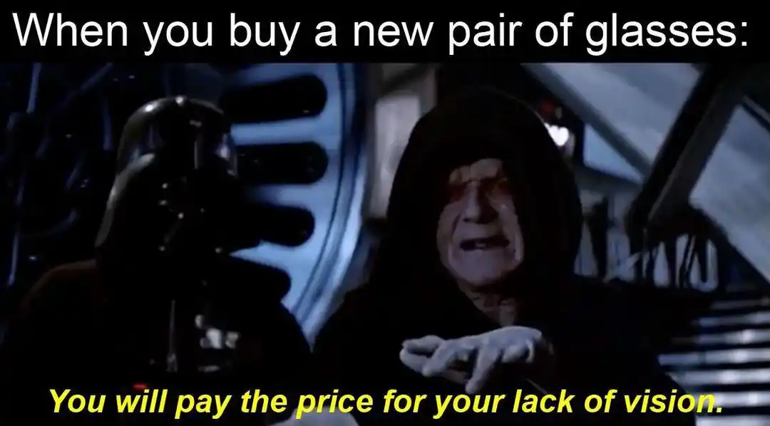 New glasses meme emperor mocks lack of vision