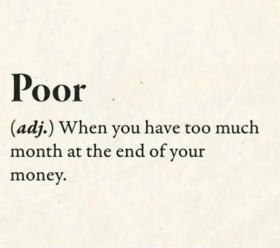 Poor definition meme funny end of month joke
