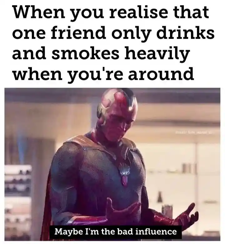 Bad influence meme, feeling guilty