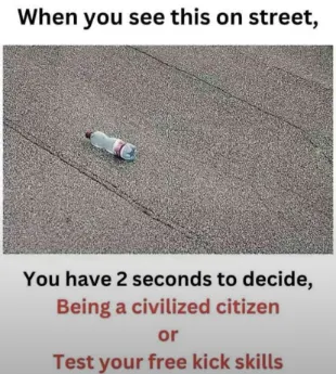 Plastic bottle meme choose kick or be civil