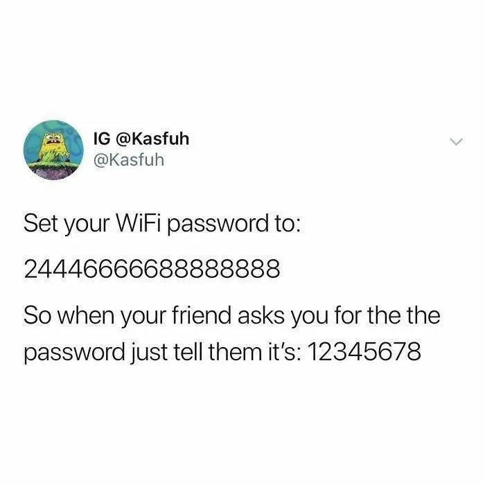 Wifi password trick meme tricking friends to enter 12345678