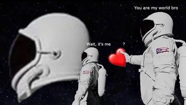 Astronaut meme confesses love to himself